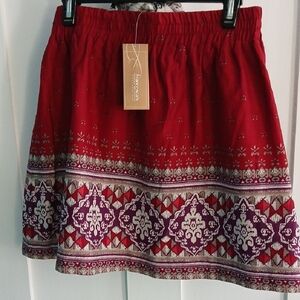 Burgundy Red Purple Women's Skirt